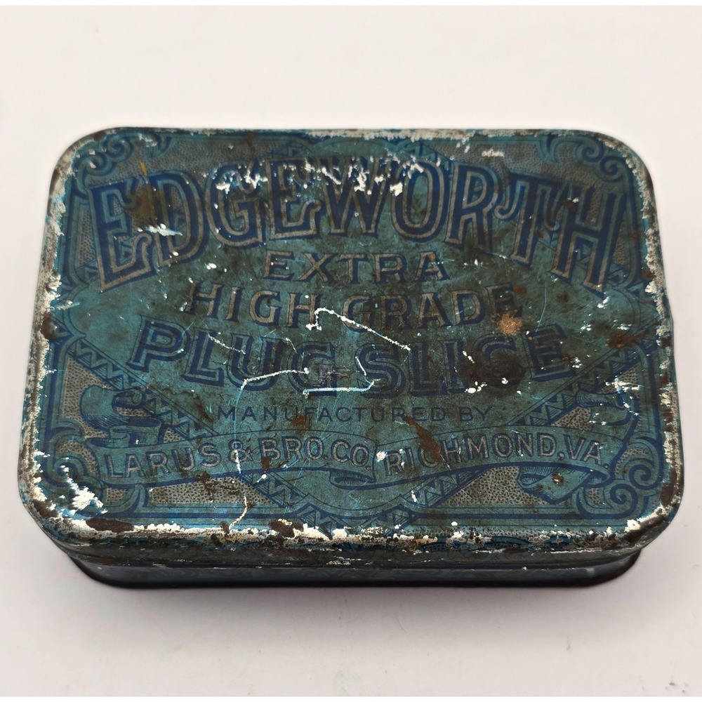 Edgeworth Extra High Grade Plug Slice Tobacco Tin - Larus & Bro. Co. Richmond VA